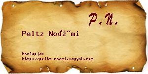 Peltz Noémi névjegykártya